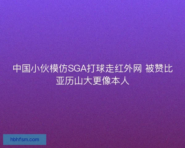 中国小伙模仿SGA打球走红外网 被赞比亚历山大更像本人 中国小伙模仿SGA打球走红外网 被赞比亚历山大更像本人